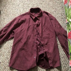Vintage Poly/Suede button down